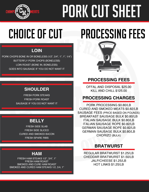 Pork Cut Champs Meats Pork Cut Champs Meats