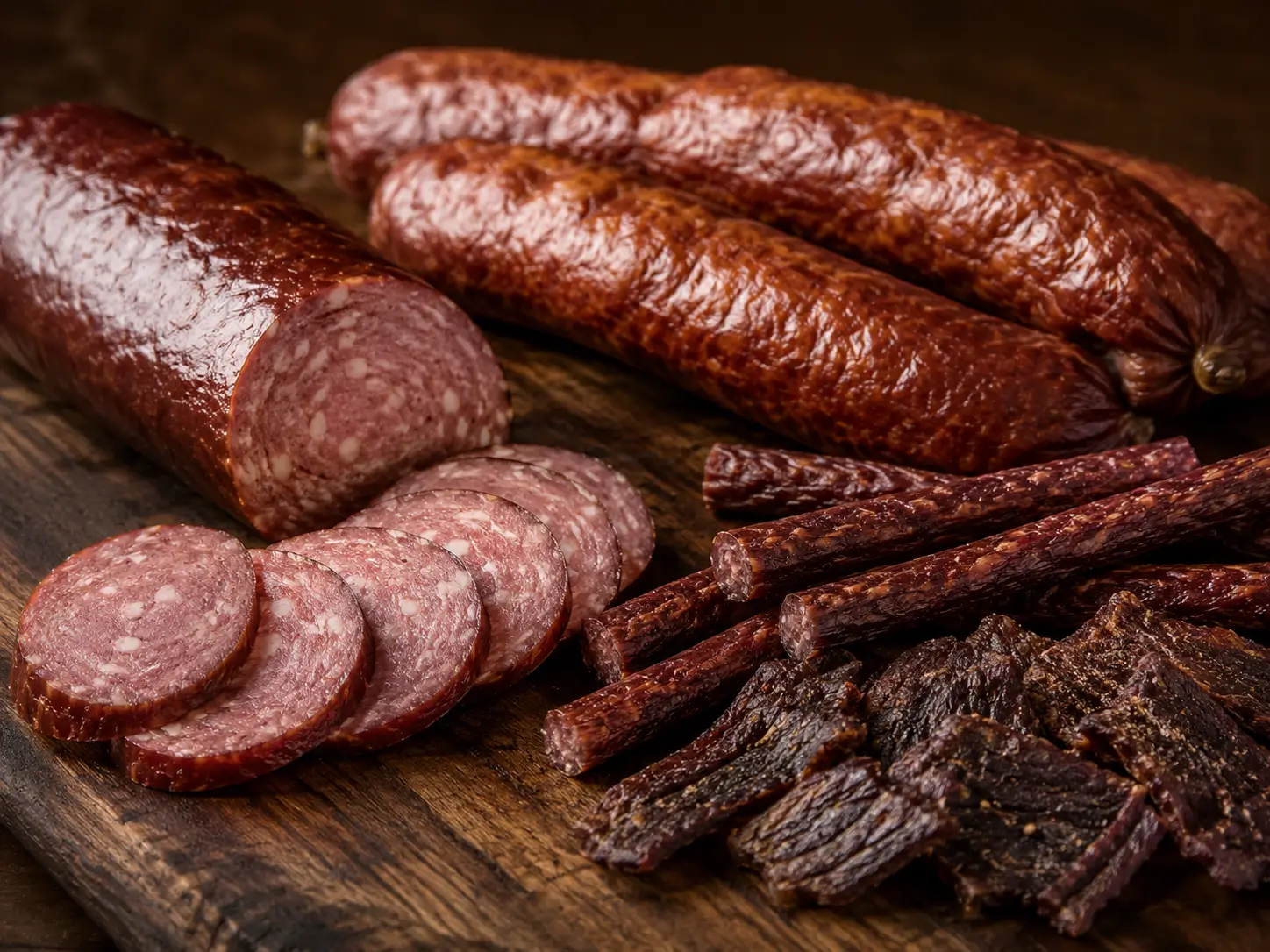 Sliced smoked sausage