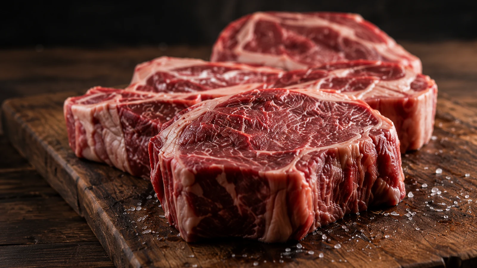 Fresh beef steaks at Champs Meats